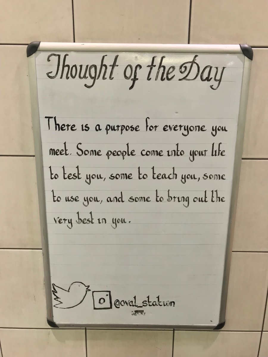 Oval Tube Station On Twitter Friday 9th November Thought