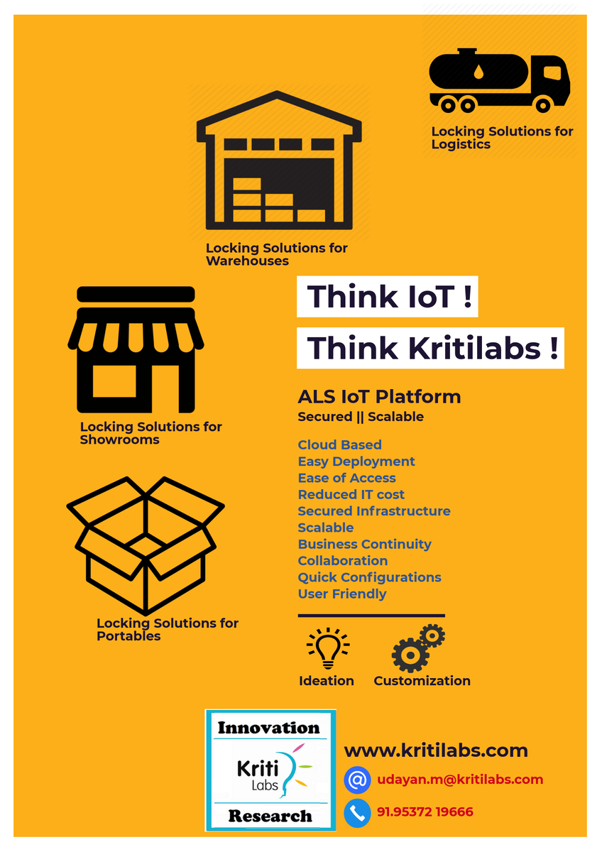 Avoid #Theft of costly #Chemicals &amp; #Petroleum products in #Transit! Advanced #locking #solutions for #Logistics,from #Kritilabs! #ALS #IoT #Platform also offers deployment of #IoT in Remote #AssetManagement !  Think#IoT, Think #Kritilabs! #securitymanagement #securityengineering