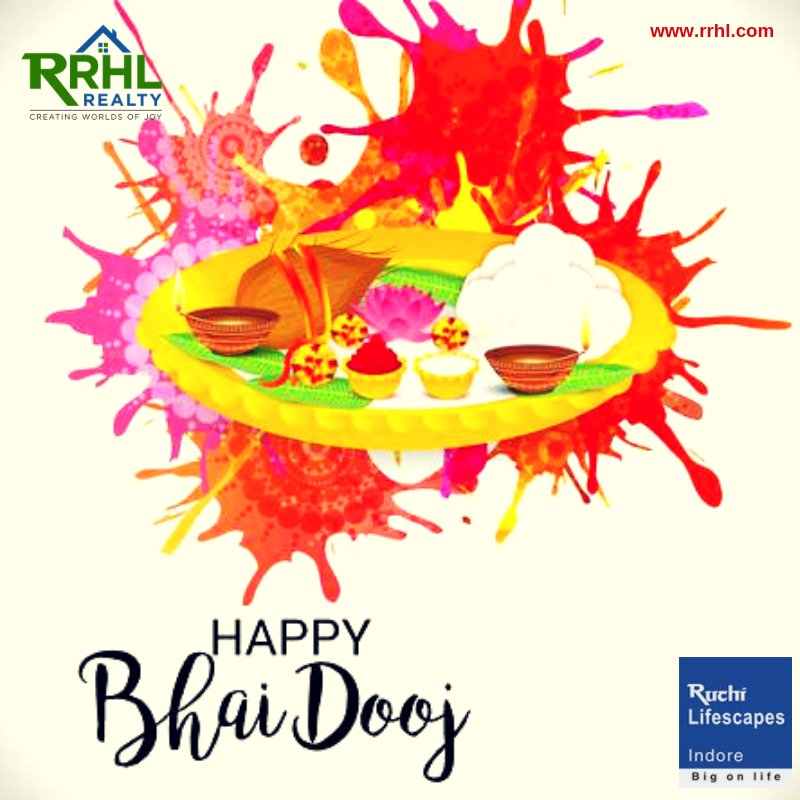 RuchiIndore's tweet photo. Wishing you all a very Happy Bhai Dooj... 
#BhaiDooj #CelebratingTimelessBond #RuchiLifescapesIndore https://t.co/7eBYYdYpgQ