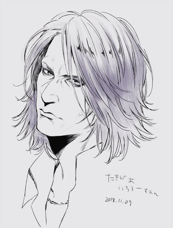 そう言えば、たきがわさん描いてなかったなって思い出して描いた 