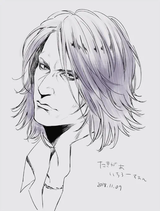 そう言えば、たきがわさん描いてなかったなって思い出して描いた 