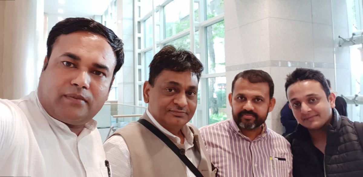 bst_official's tweet photo. Representative of  Miryang city and ASSOCHAM Korea welcoming delegation of pujya swamiji, pujya acharya pradhumn ji, adarniy dr yashdev ji &amp; patanjali team https://t.co/7EyiSfOfDq