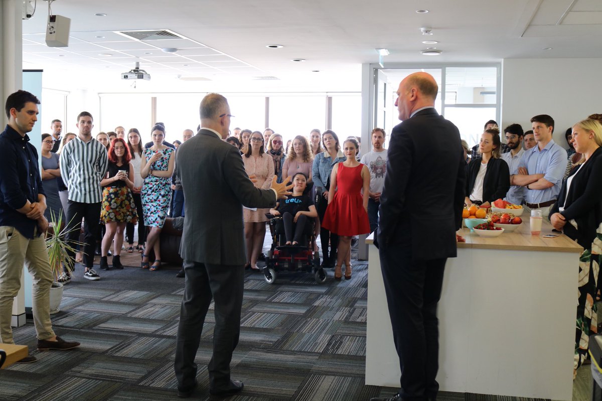 PaulFletcherMP's tweet photo. With Trent Zimmerman MP visiting @hireupaustralia in St Leonards, an innovative online service connecting people with disability and support workers - it’s a great fit with @NDIS https://t.co/Y3WXPNSebl