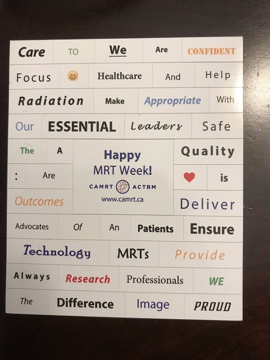 Emil_LeeMD's tweet photo. In conjunction with #IDOR2018 - Happy #MRTWeek2018! 

Could not do what we do without the technologists

@CARadiologists @CAMRT_ACTRM https://t.co/12wl6W5qdf