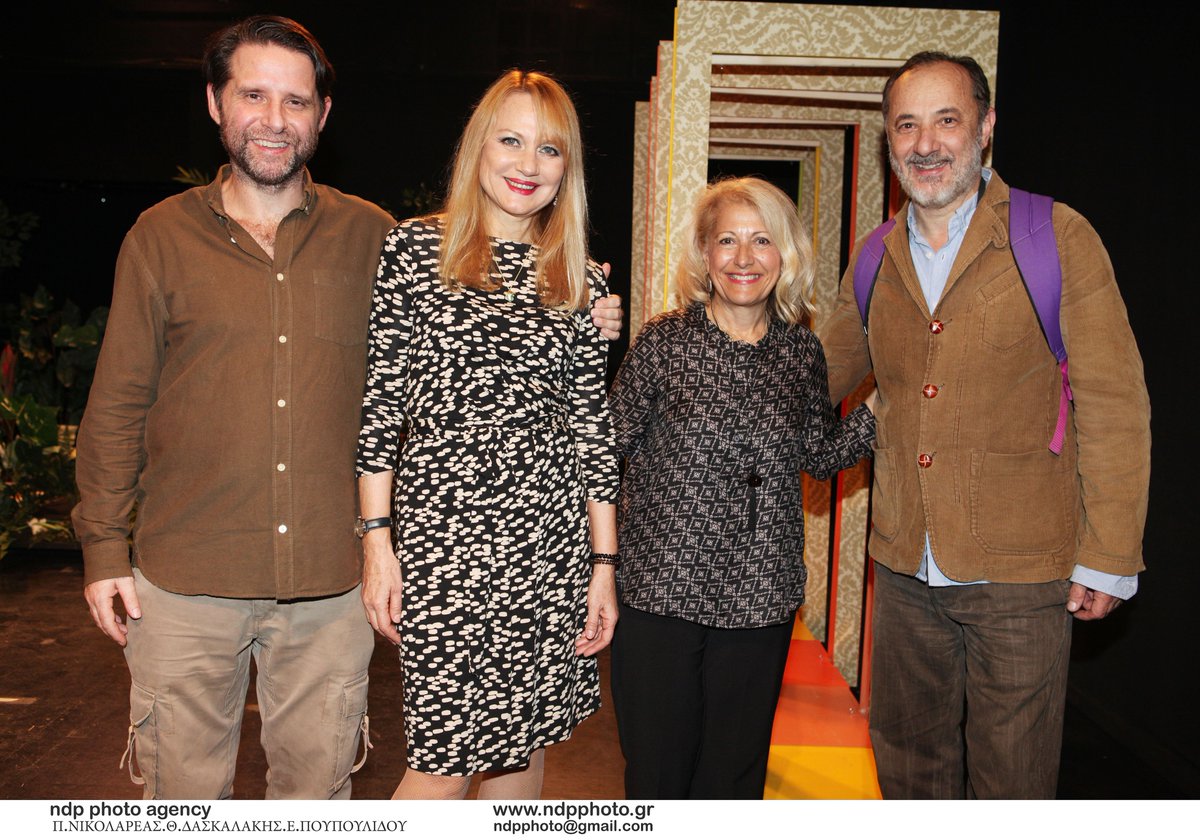 CanadaGreece's tweet photo. Huge success: world premiere of Cdn play #TangledGarden by Apo Mixanis Theatre. Congrats to Stage Director Dimitris Mylonas, lead actors Katia Sperelaki &amp; Stelios Mainas for a great performance of the Greek version of the play. PA officer, Zoe Delibasis, was thrilled to be there. https://t.co/QBaXLZ9Ryy
