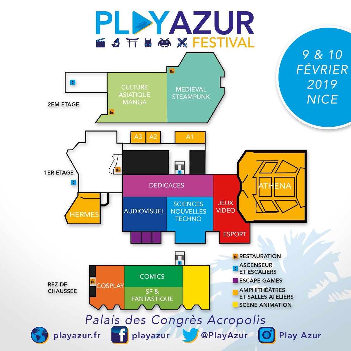 PlayAzur's tweet photo. #PAF2017 : 1 étage 😀
#PAF2018 : 2 étages 😎
#PAF2019 : 3 étages ! 😍

#Soon : rendez-vous dans 3 mois.

#Nice06 #CotedAzurFrance https://t.co/q8iMnghURB