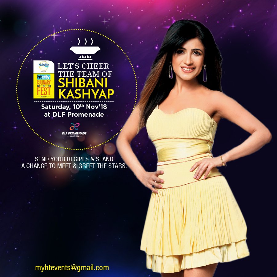 PromenadeDLF's tweet image. Sensational @shibanikashyap, will be at #HTCulinaryFest. Be there!

#DLFPromenade #Cookingsession #Livecookingsession #htculinaryfest #foodie #vasantkunj