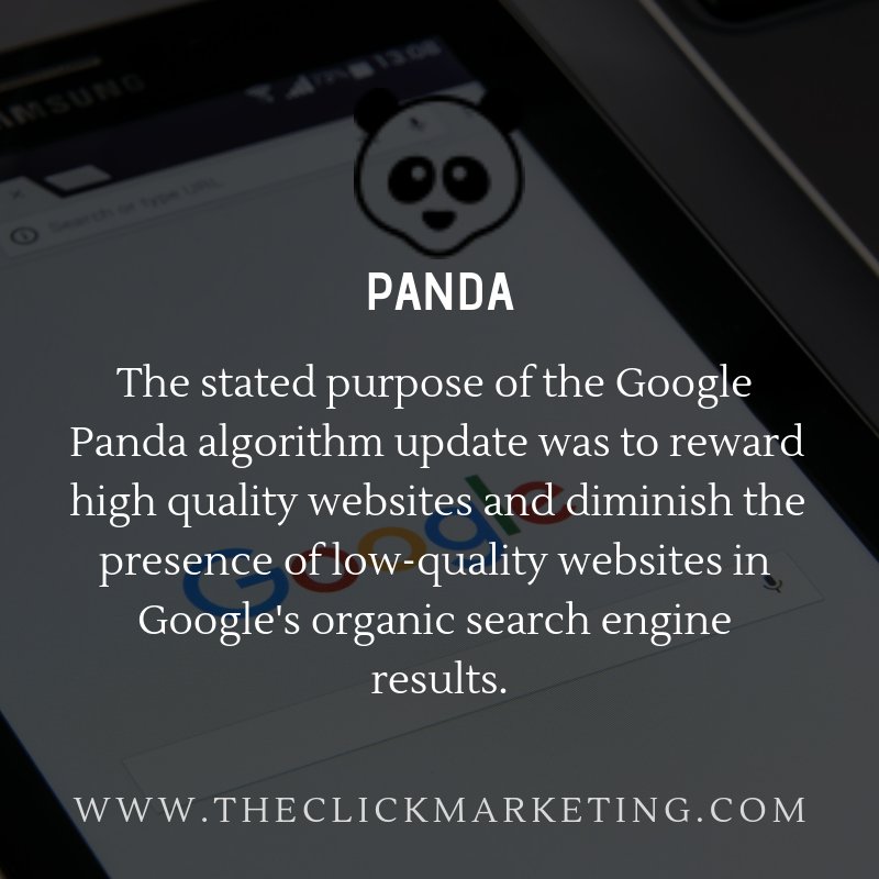 TheClickMarket1's tweet image. Google Algorithm - Panda
#digitalmarketing #SEO #googlealgorithms #content #searchengine #google #digitalmarketingtips