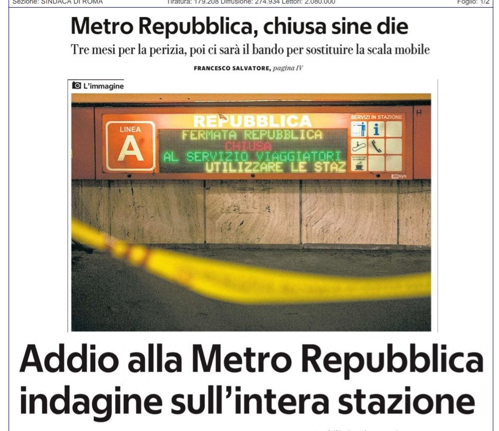 scoRAGGIati1's tweet photo. Metro Repubblica
#addio https://t.co/VRvqG9LS7c
