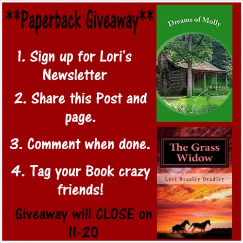 • Lori Beasley Bradley: Signed Paperback Giveaway #SignedCopies #DreamsofMollyandTheGrassWidow ENTER HERE~ Sign up for Lori's Newsletter facebook.us19.list-manage.com/subscrib Like Lori on Facebook for an extra entry! bit.ly/2SXNL7N x.com/treewitch1958