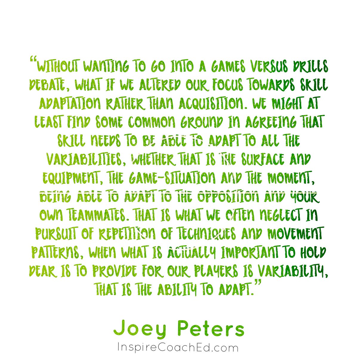 inspirevo_com's tweet photo. @joeypeters10 Skill needs to be able to adapt to all the variabilities https://t.co/Z8KLIHk1Rz