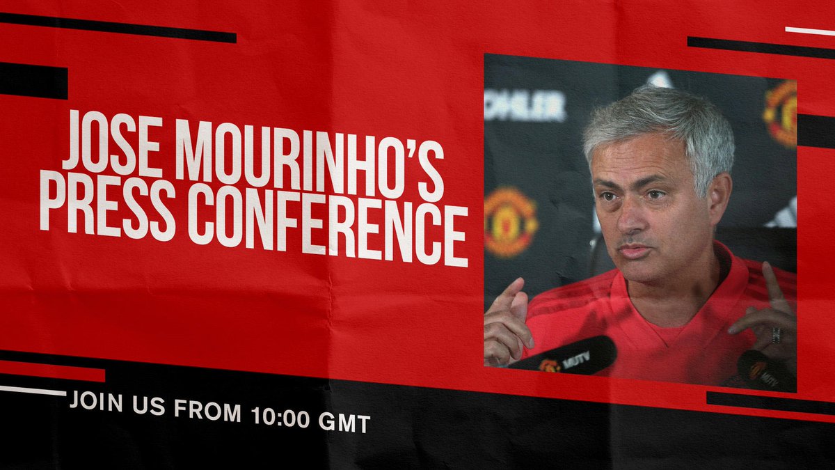 ManUtd's tweet photo. The boss will address the media ahead of Sunday's Manchester derby later this morning. #MUFC https://t.co/XIl4dPKWK2