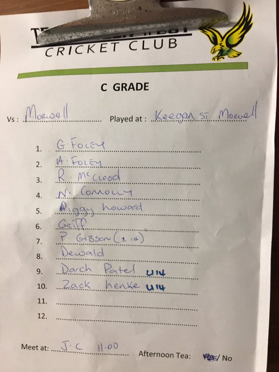 TraralgonC's tweet photo. This week sees our A Grade transition into 2 day cricket, with 85 per innings, whilst B and C grade remain as one day matches. Good luck to all team! #UpTheEagles #EndOfTheDrought https://t.co/9WOz0gklcu