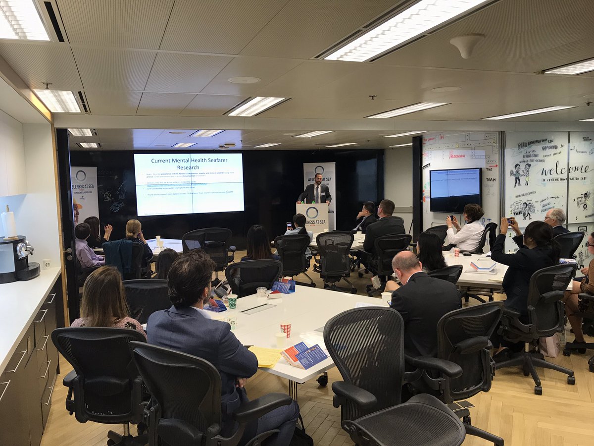 fosterjon's tweet photo. Prof. Rafael Lefkowitz explaining new research that seafarers do have a greater risk of depression than the general population, arguing that environmental factors are probably an important part of this #WASW18 @SailorsSociety https://t.co/TB5C5ladZ0