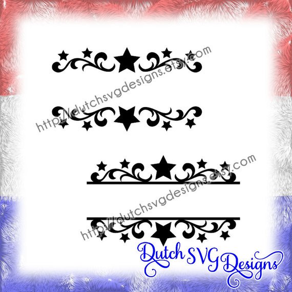 Download Dutch Svg Designs On Twitter Https T Co Vgrdo6gavl For Sale 2 Swirly Split Border Cutting Files With Stars Via Spreesyco Deals