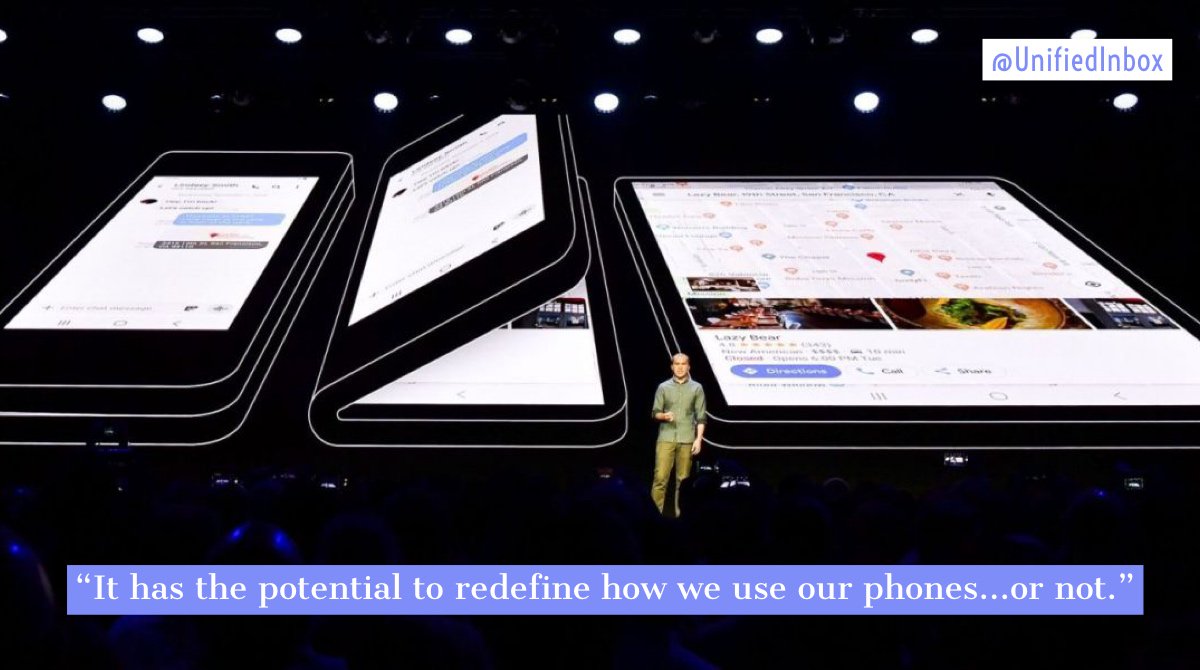 uibglobal's tweet photo. #Friday #Fun: The #foldables are coming, the foldables are coming - https://t.co/fNu9XinA1x! ๐ค #Geekriffic #InfinityFlexDisplay #Samsung #SDC18 #SDC #IoT #AI #CoolAsHell #BulkyAsHell #WhatAboutBatteryLife #AndPrice https://t.co/zNz58I4Thh
