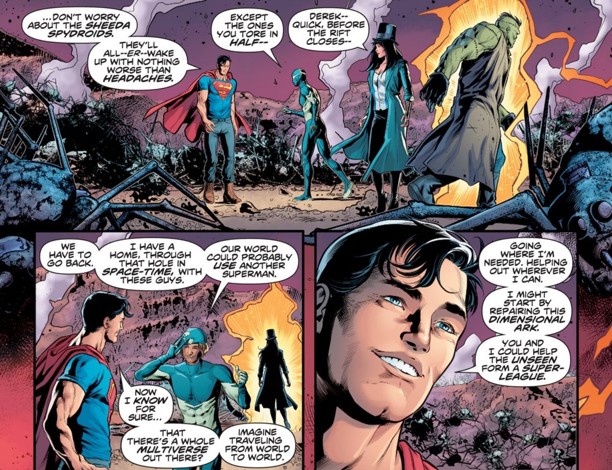 TalkingUltima's tweet image. DC don't get my hopes up for this, a Superman who goes through the dark multiverse saving lives and other earths would be a dream come true..