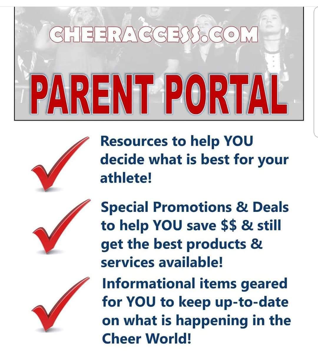 AccessCheer's tweet image. 🎀🎀 PARENTS- WHAT'S NEW WITH CHEERACCESS.COM?!?  CLICK BELOW TO FIND OUT!🎀🎀
FAMILY &amp;amp; FRIENDS! Click Here: cheeraccess.com/parent-portal/
It's Fast, Easy &amp;amp; Free to get the latest news &amp;amp; promotions! #StreamlineYourTime #cheer #Dance #cheermoms