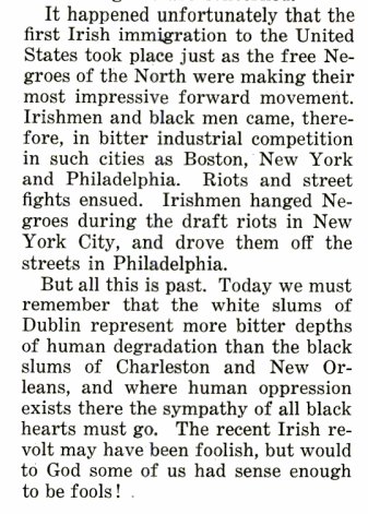 In the wake of the revolutionary uprising in Dublin, W.E.B. Du Bois wrote an editorial for the  @thecrisismag wherein he once again put aside Irish anti-blackness and expressed his concern for the immense poverty in Dublin and sympathy for the 1916 Rising itself.