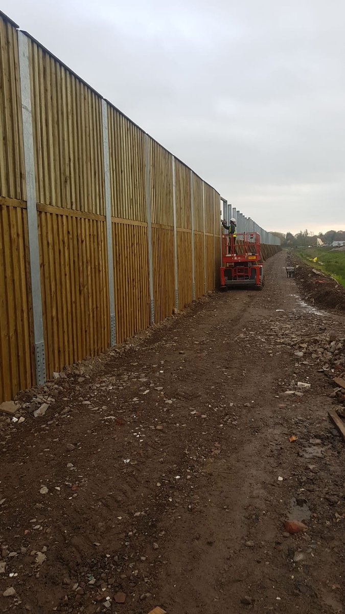 FareFenceNW's tweet photo. The team are well underway on site at Preston.  Still plenty to go at.  Looking good!  Completed photos to follow in the coming weeks #acoustic #preston https://t.co/g6r8F5Vif9