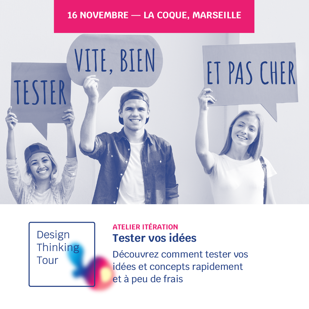 annabelroux's tweet photo. #DesignThinking : comment tester vos idées vite, bien et pour pas cher ?
#iteration #guerillaUX #guerillatesting
Réponse le 16 novembre @LaCoqueNumeriq Inscription sur https://t.co/dMvaKRzeDv https://t.co/WEAuU49UHi