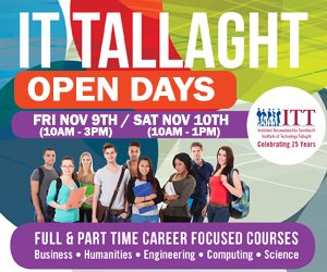 IT Tallaght Open Days - Friday 9th and Saturday 10th of November.  Welcome to visit our campus and learn about our courses and career opportunities.
Information: 
it-tallaght.ie/index.cfm/page…
IT Tallaght is becoming a Technological University January 1st.  You've a Big Future Ahead!