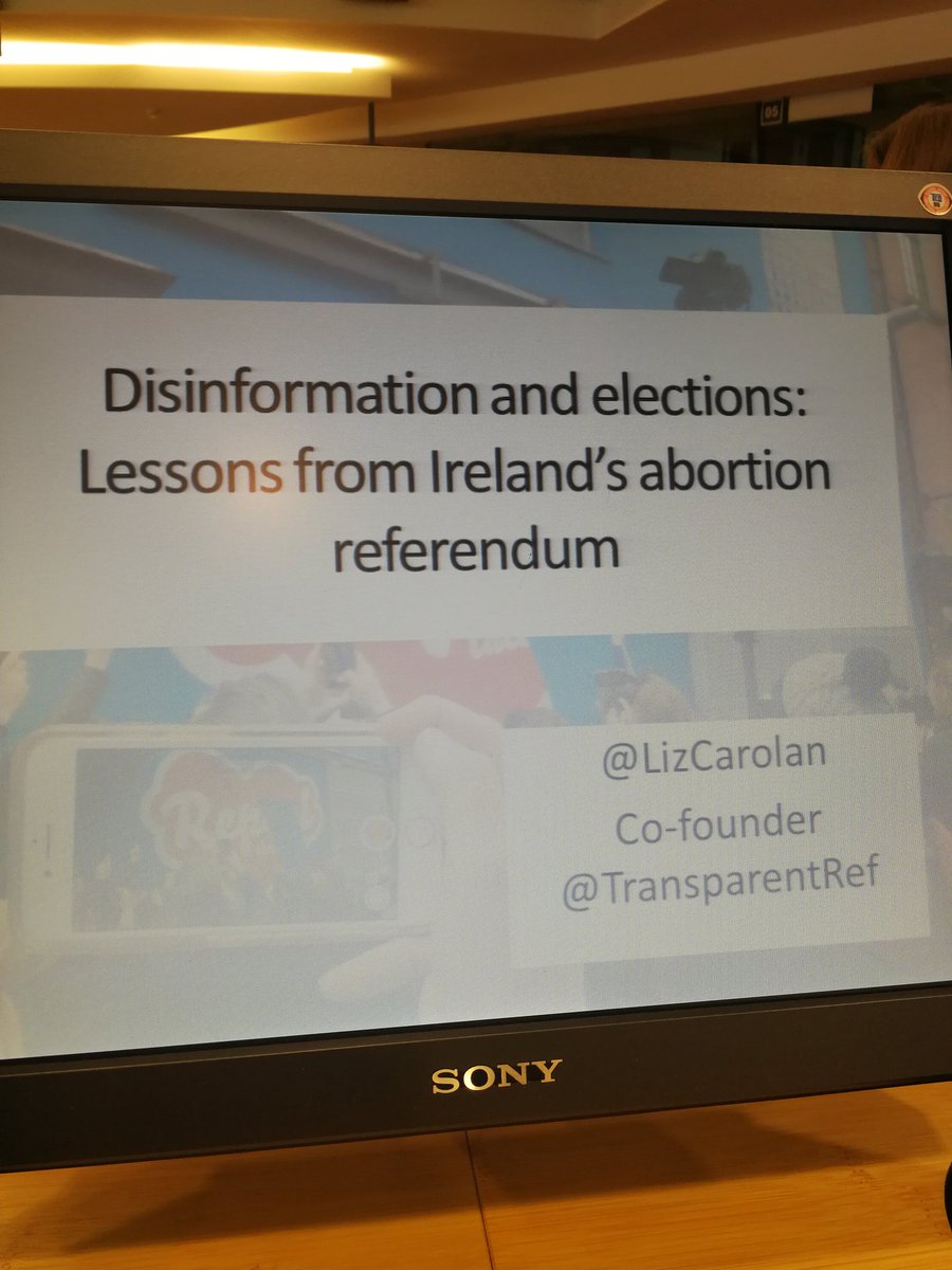 anamariadutceac's tweet photo. Starting the #EuroPCom day with #disinformation. Listening now to @LizCarolan talking about the #Irishref on abortion. Overseas groups were active in the campaign, usually on the anti-abortion side. https://t.co/J2mg2fxNBQ