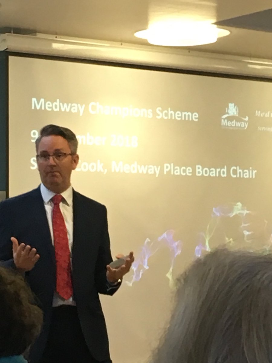 Let’s turn up the buzz for #Medway packed room at launch of Medway Champions Scheme - @thecooky27 from @MidKentCollege talks passionately so many amazing things in Medway that can be proud of @celiagw @suzanne_DSmith @mhshomes