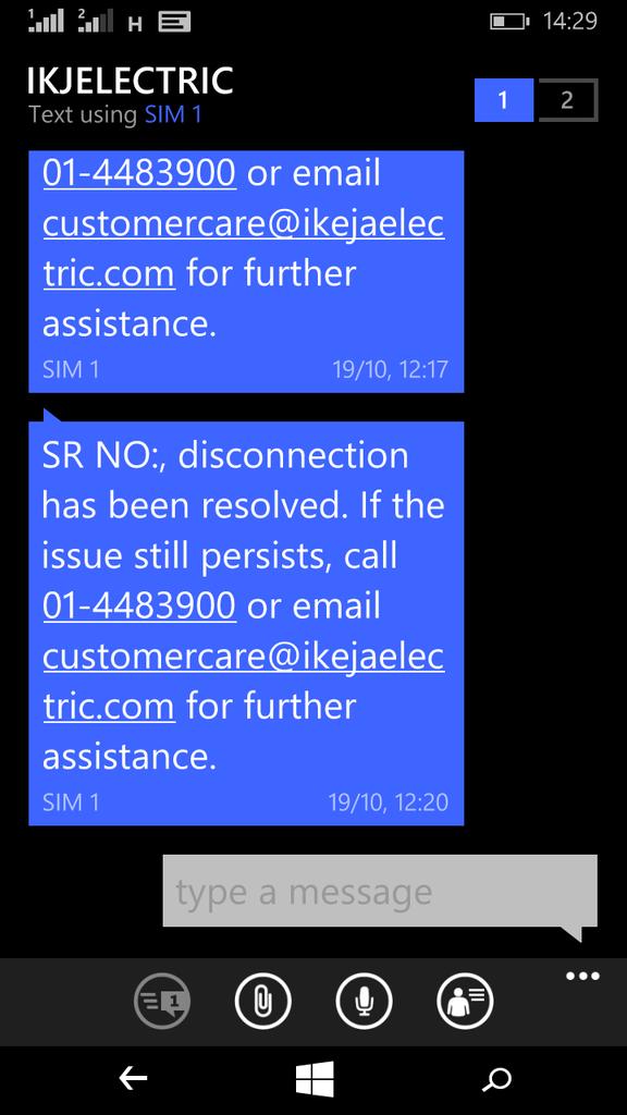SR-511106 @ieServe is yet to resolve issue since April '18 but sent false SMS of resolution.
@nepawahalang