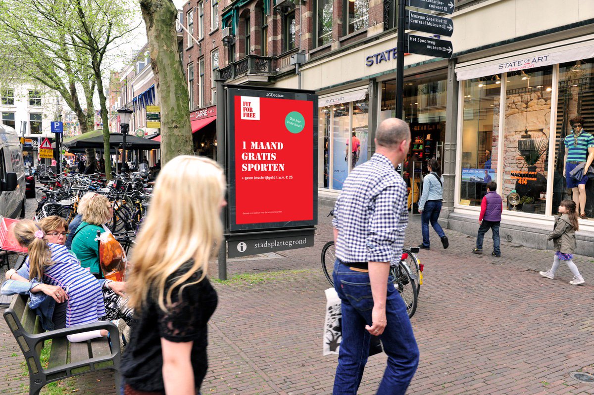 Campagne: @FitForFreeNL, 1 maand gratis sporten!

#OOH #Buitenreclame
