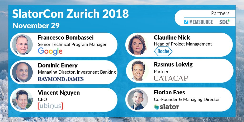 Excellent speaker line-up at #SlatorConZH18! Cuts across all aspects of the language industry from tech, investment, M&amp;A, to life sciences and the LSP side. Only 3 weeks to go, register now. bit.ly/slatorconzh18
