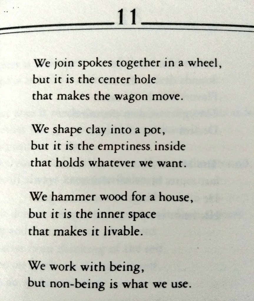 Lao-Tzu: Tao Te Ching

Chapter 11