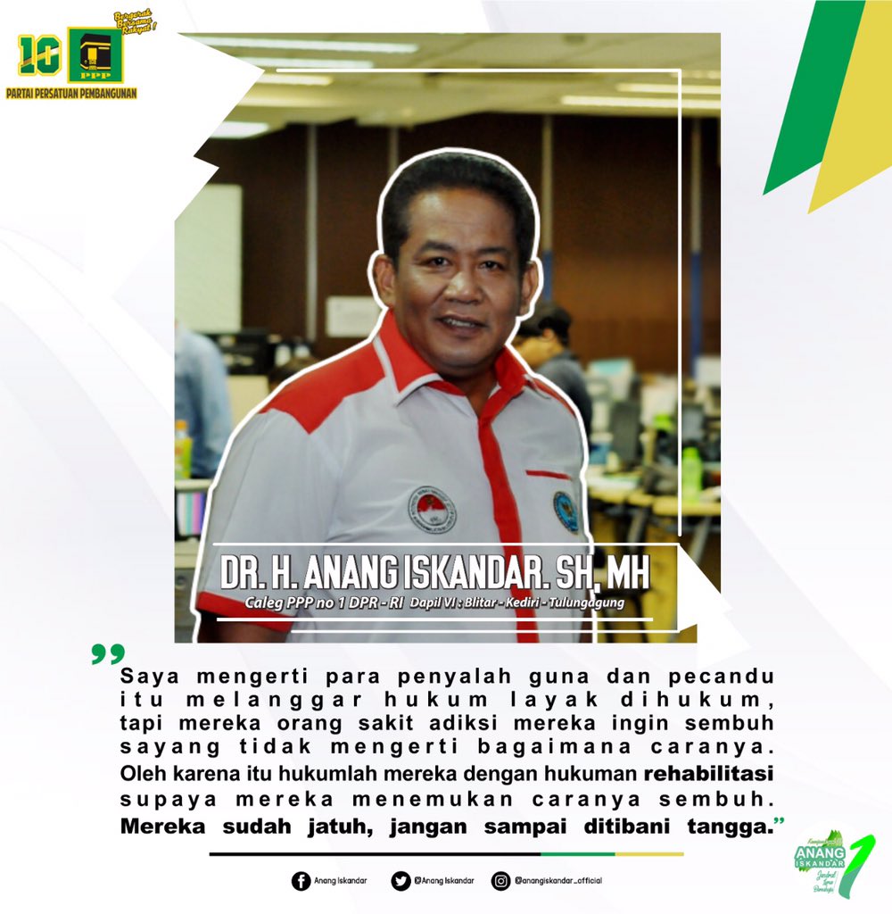 Penyalah guna dan pecandu kalau tidak direhabilitasi menjadi ancaman bagi keluarga, bangsa dan negara