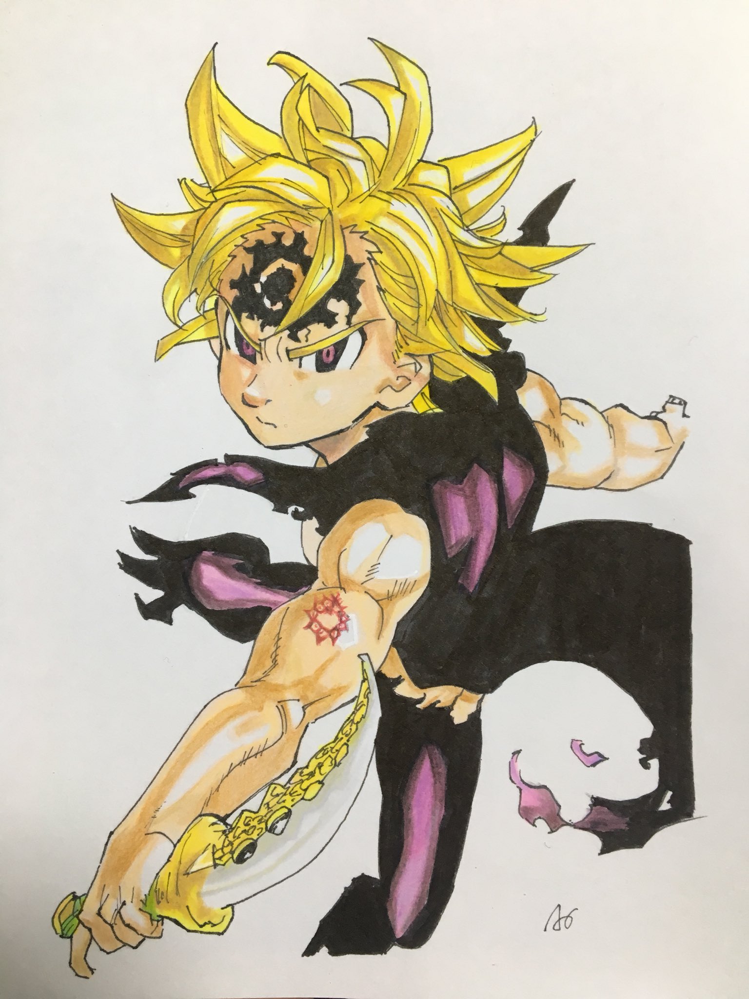 Ao 七つの大罪29巻表紙より メリオダス描きました 七つの大罪 模写 Ao 七つの大罪29巻表紙より メリオダス描きました 七つの大罪 模写