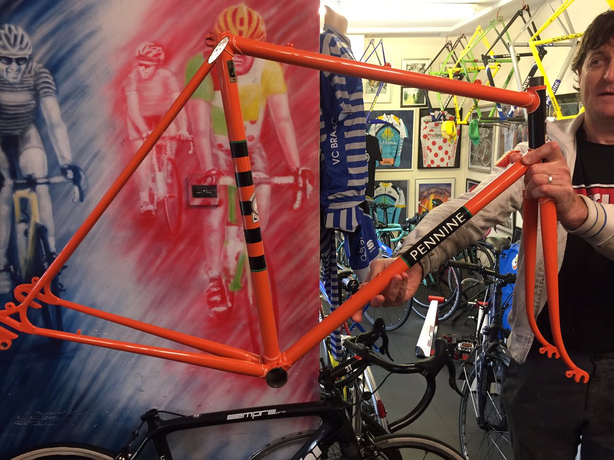 sandracorcoran's tweet image. Loving this 1967 @penninecycles #bicycle #frameset which needed some tlc and now look at it ready to be built up and enjoyed #bigupbradford #yorkshirecycling #visitbradford #cyclinglife