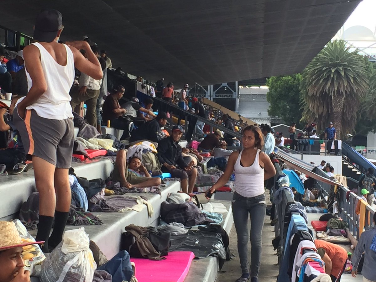 Caravan leaves mx city at 5am to Tijuana by way of Queretaro 160 miles north. TJ is twice as far as Laredo Texas but migrants feel it safer route. Shot across the bow from President Trump regarding asylum-seekers being ignored. Major bottle neck ahead at border. Tijuana 1700m up