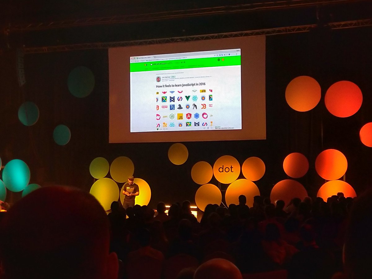 leo_cornillon's tweet image. On commence bien la journée par un petit état des lieux de JavaScript par @SachaGreif 
#dots #StateOfJavaScript