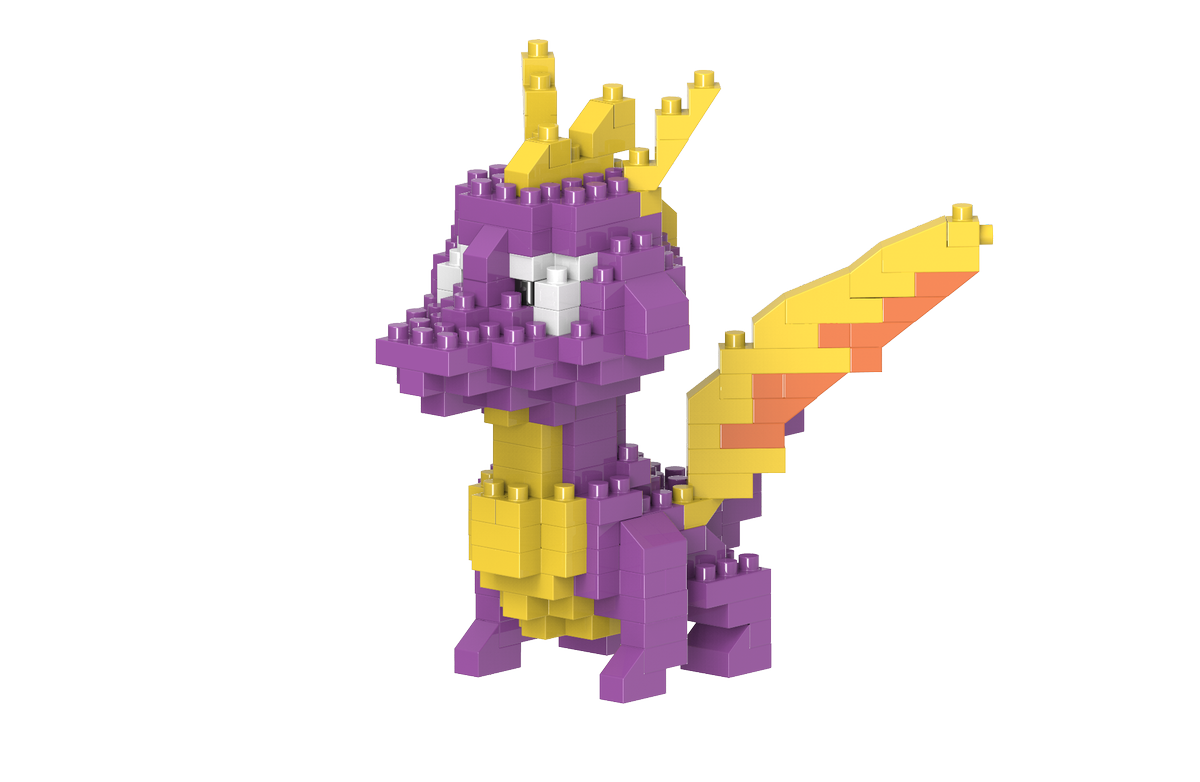 PlayStationNL's tweet photo. Deze Spyro Nanoblocks-set is zo cute dat we hem eigenlijk niet willen weggeven, maar we 💜 you guys, dus daar gaan we. Aangezien ons hart in vuur en vlam staat door Spyro mogen jullie het volgende gedichtje afmaken:

🕯 De lucht is blauw, Spyro is paars... 🕯 https://t.co/UlAFfEn0yG