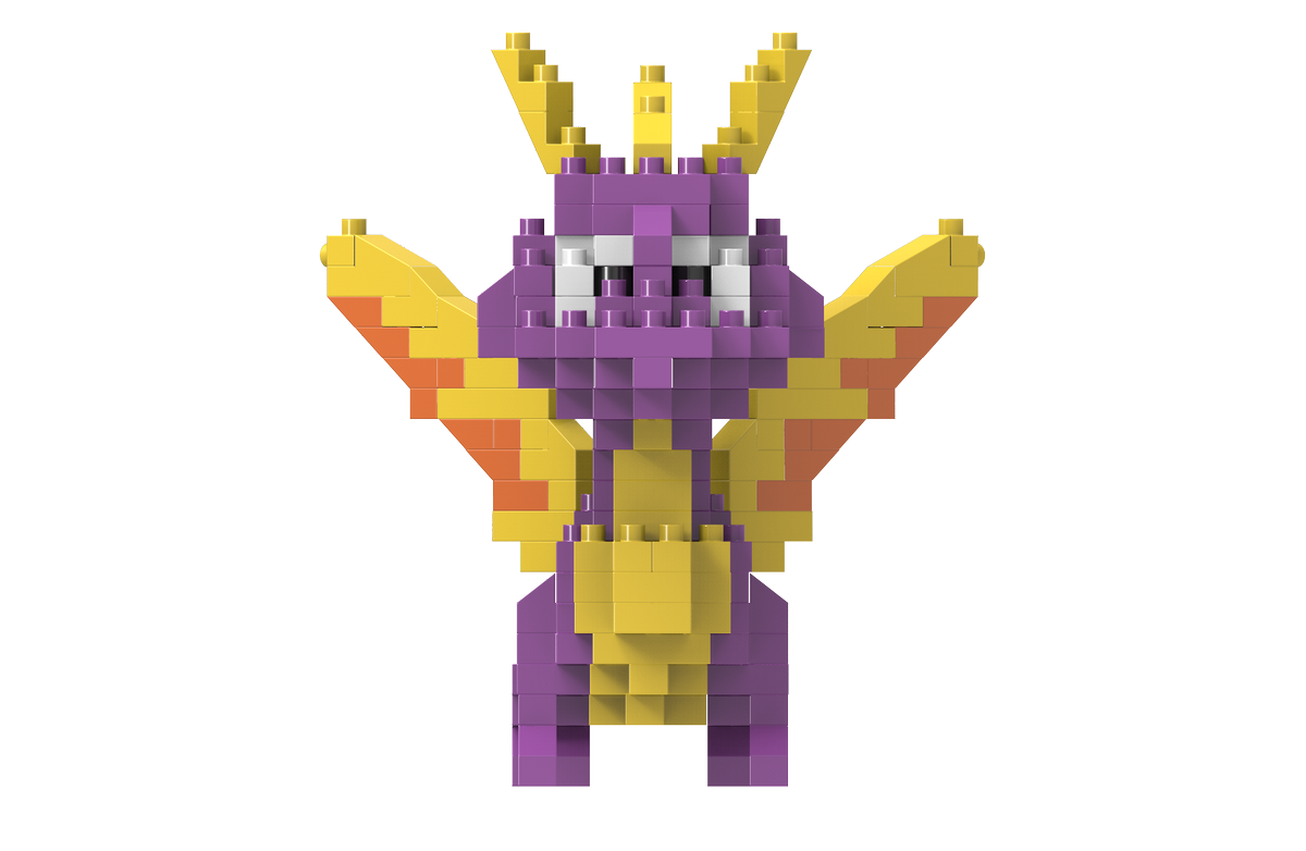 PlayStationNL's tweet photo. Deze Spyro Nanoblocks-set is zo cute dat we hem eigenlijk niet willen weggeven, maar we 💜 you guys, dus daar gaan we. Aangezien ons hart in vuur en vlam staat door Spyro mogen jullie het volgende gedichtje afmaken:

🕯 De lucht is blauw, Spyro is paars... 🕯 https://t.co/UlAFfEn0yG