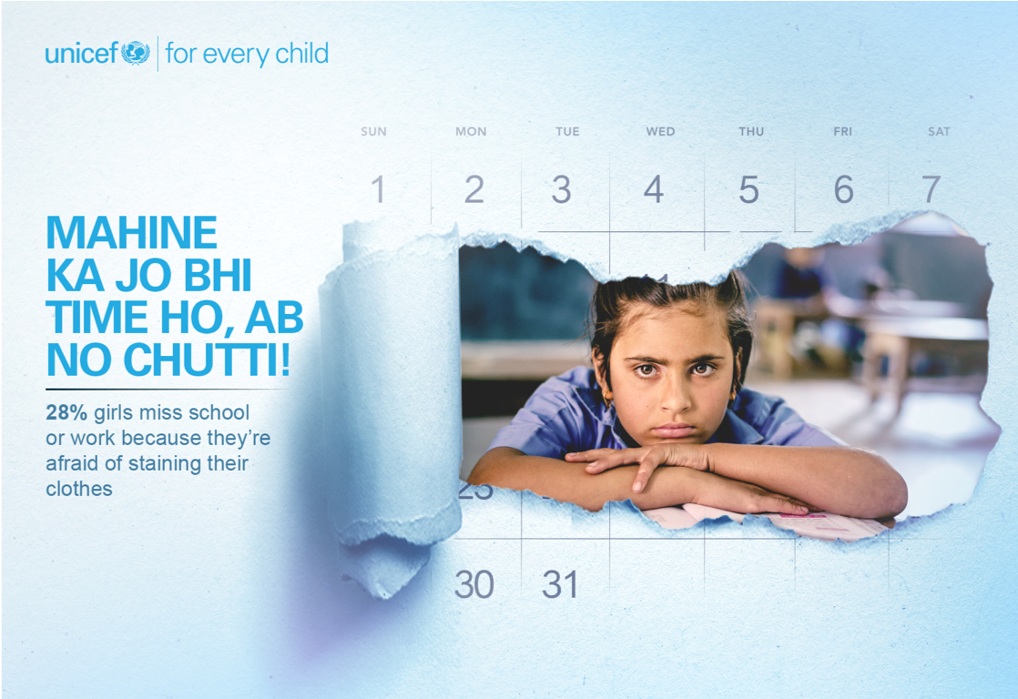 GUnlimitedpk's tweet photo. Life doesn’t stop when you have your period then why should it stop you from attending school? 
Generation Unlimited Youth Challenge aims to break the silence and spread awareness on #menstrualhygienemanagement for #women and #girls.
#NoChutti #NoDar #GenUnlimited https://t.co/VerGM8fiAL