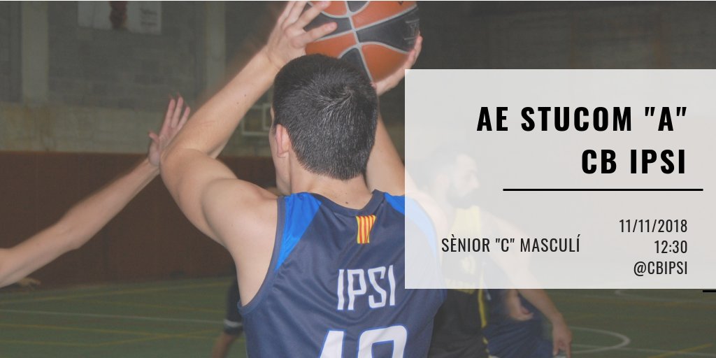 Club de Bàsquet IPSI (@cbipsi) on Twitter photo 🏀SÈNIOR "C" MASCULÍ🏀
<a href="/aeStucom/">A.E. Stucom</a> 🆚 <a href="/CBIPSI/">Club de Bàsquet IPSI</a>
Visitarem la pista d'un dels primers classificats!
#3aCatMas
We💙🏀 🏀SÈNIOR "C" MASCULÍ🏀
<a href="/aeStucom/">A.E. Stucom</a> 🆚 <a href="/CBIPSI/">Club de Bàsquet IPSI</a>
Visitarem la pista d'un dels primers classificats!
#3aCatMas
We💙🏀