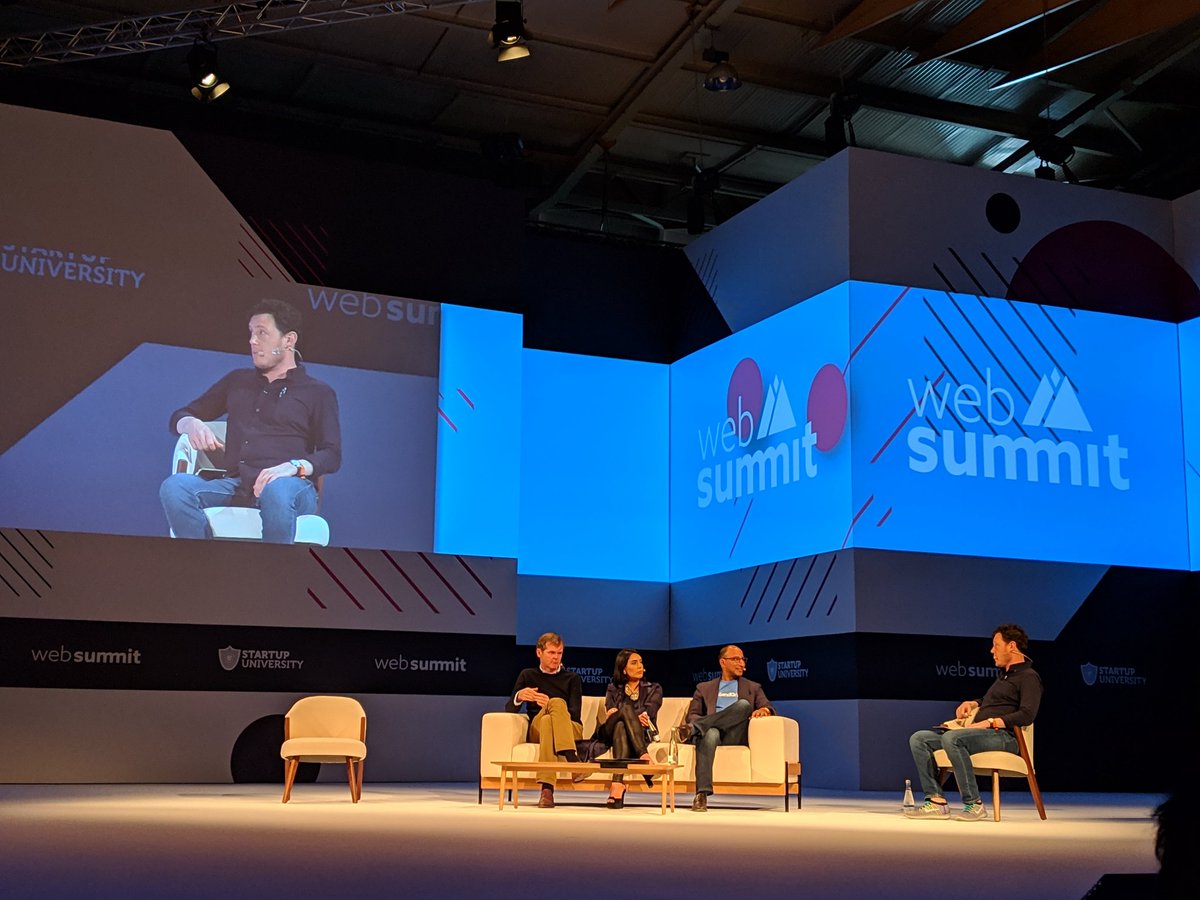 Another #WebSummit full of incredible content and serendipitous connections, even among 70k attendees. Had a wonderful time moderating “Competition 101” at Startup University stage. Thanks to <a href="/spdholakia/">Sameer Dholakia</a> <a href="/falonfatemi/">Falon</a> Kris Naudts of <a href="/CultureTrip/">Culture Trip</a> and the amazing <a href="/WebSummit/">Web Summit</a> team!