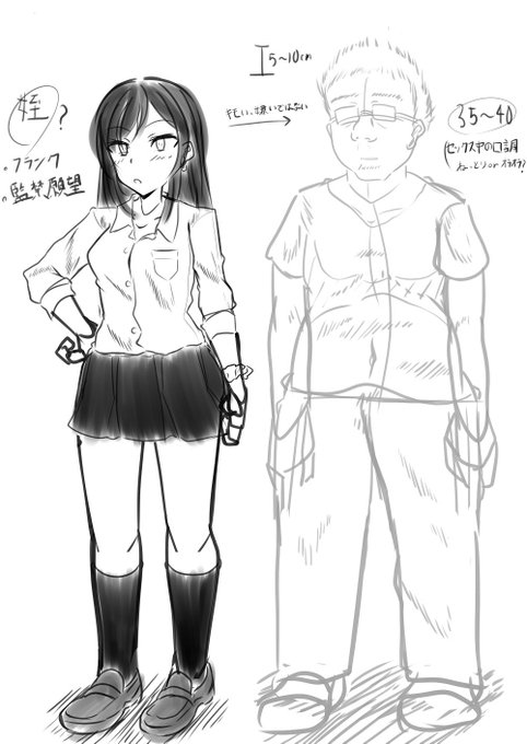 新刊ネームできてるけどキャラデザもちゃんと決めてなかったので改めて書き出し 