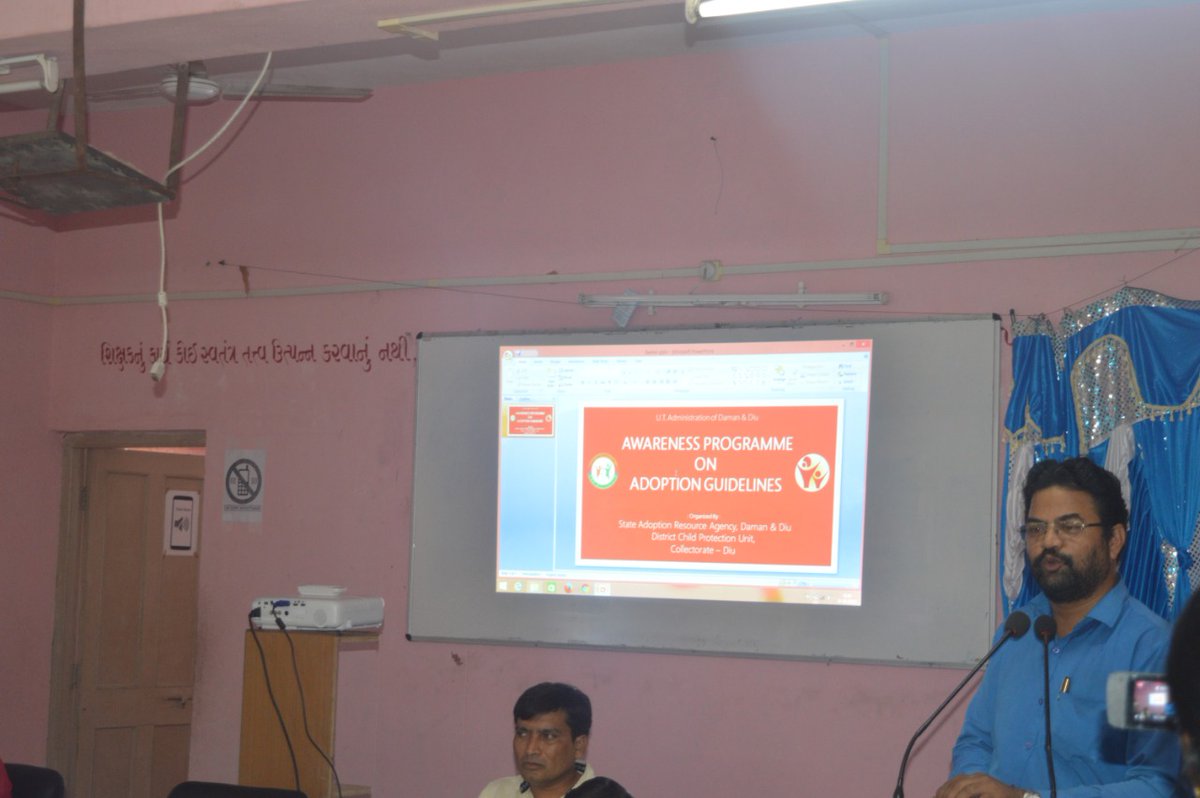 ChildScheme's tweet photo. Awareness Program Organized by District Child Protection Unit, Diu on Adoption at SSA Hall, Diu held on 31/08/2018 https://t.co/UcZIG267zQ