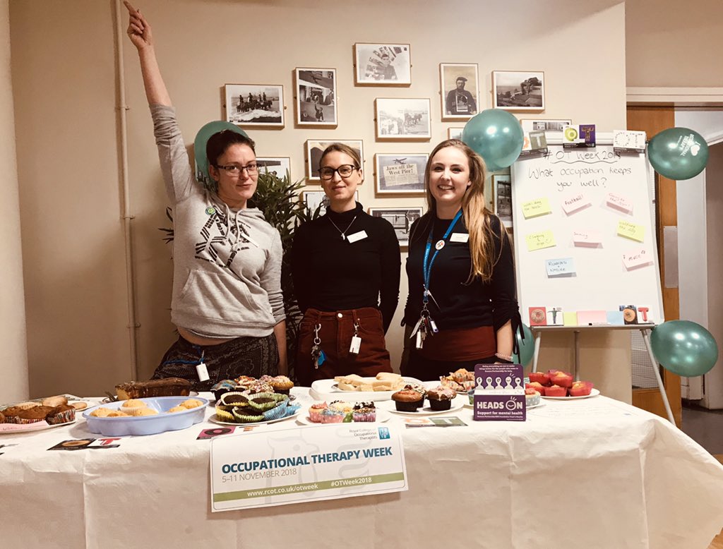 Our #MillViewOTteam #OTWeeek2018 cake stall up and running @withoutstigma @Millview_SPFT. Our #OTpledge? To eat as much cake as possible whilst raising money for @HeadsOnCharity. #recoverythroughactivity #recoverythroughcake