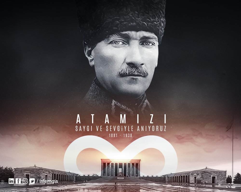 Türkiye Cumhuriyetinin kurucusu Ulu Önder Mustafa Kemal ATATÜRK'ü aramızdan ayrılışının 80. yılında saygı, sevgi ve özlemle anıyoruz.  🇹🇷  #işlem #Atatürk #10Kasım