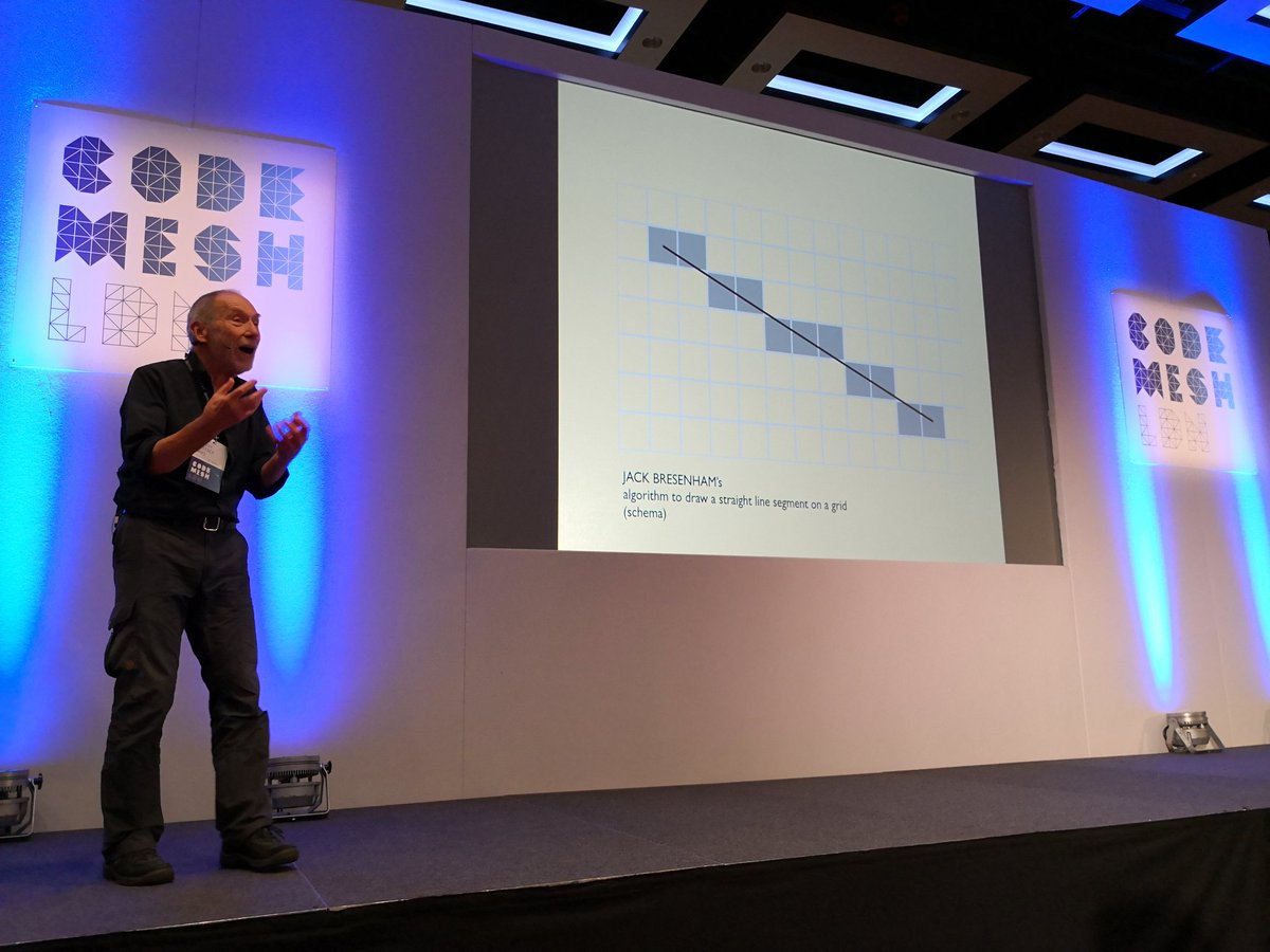 old_sound's tweet image. In computers, two pixeled straight lines might not intersect. #codemesh
