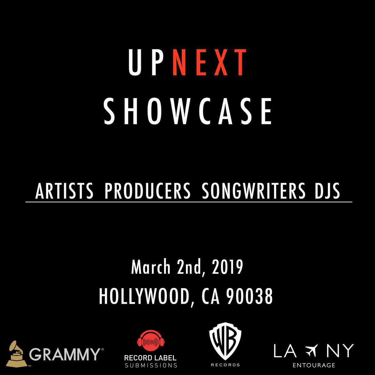 MusicShowcaseLA's tweet photo. The next Music Industry Showcase will be March 2nd, 2019 in Los Angeles, CA! Artists, Producers &amp; Songwriters sign up now &amp; reserve your slot to perform / present your music in front of the Labels, Managers &amp; more.

Email: Showcase2019@gmail.com
or
https://t.co/NjqrMmUP1j https://t.co/Jas2B3NP6F