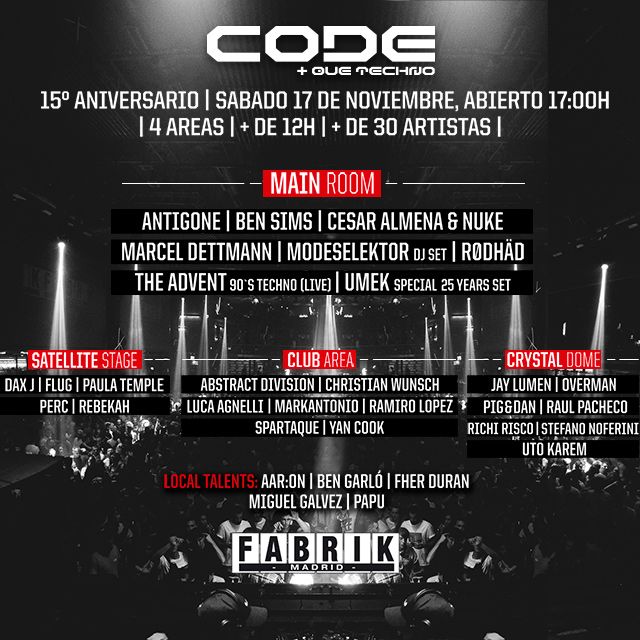 fabrikdiscoteca's tweet image. “RT” &amp;amp; ven gratis a Code Aniversario !! #Sorteo