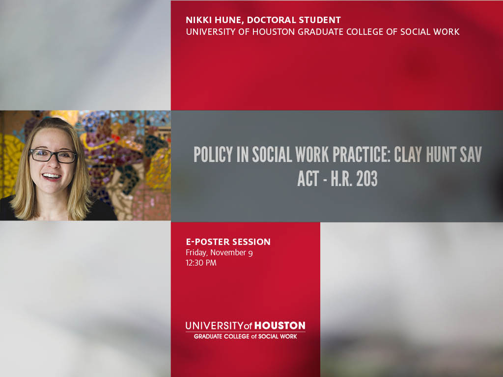 UH_SocialWork's tweet photo. FRI 11/09 Afternoon at #APM18: GCSW Faculty, Alumna, PhD student presentations on #ClayHuntSAVAct #SexualHealth #PoliticalSW https://t.co/rVwu3Yk9Ly